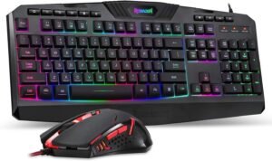 Redragon S101 gaming keyboard and M601 gaming mouse combo with RGB backlighting, designed for PC gaming. Reviewed by Gaming Extra Reviews.