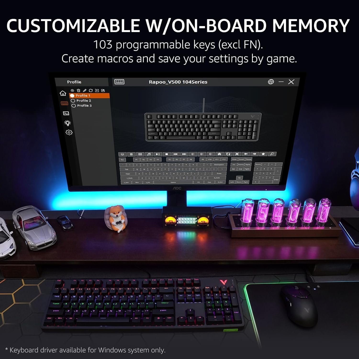 Rapoo V500Pro 2024 Gaming Mechanical Backlit Keyboard Review Features