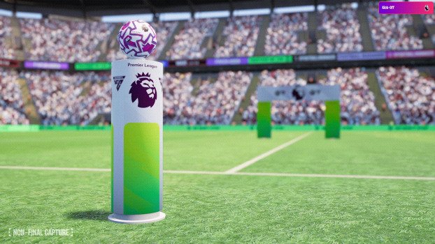 An in-engine screenshot showcasing the licensed Premier League presentation in Football Manager 26. (Image © Sports Interactive / SEGA, via Green Man Gaming)