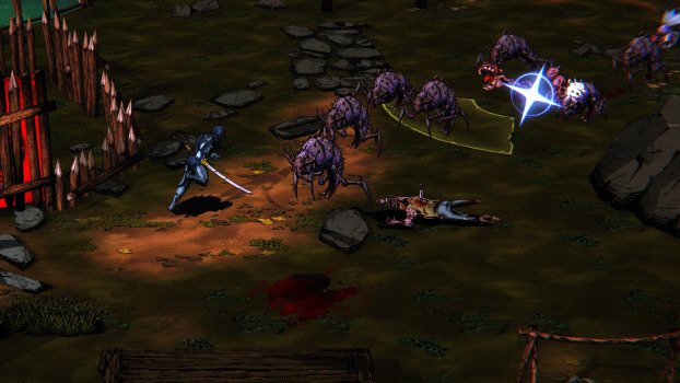 Gameplay from the hack 'n' slash roguelite Lethal Honor. (Image © Viral Studios / HandyGames, via Green Man Gaming)