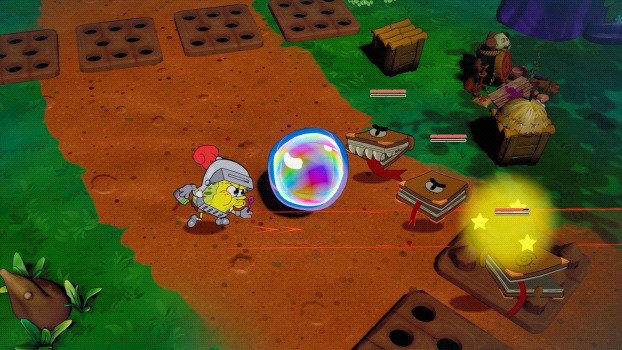 Gameplay from the co-op Action-RPG, Nicktoons & The Dice of Destiny. (Image © GameMill Entertainment / Petit Fabrik, via Green Man Gaming)