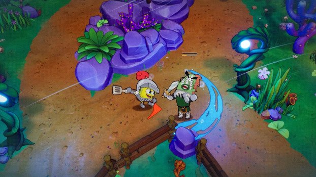 Gameplay from the co-op Action-RPG, Nicktoons & The Dice of Destiny. (Image © GameMill Entertainment / Petit Fabrik, via Green Man Gaming)