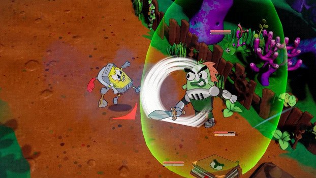 Gameplay from the co-op Action-RPG, Nicktoons & The Dice of Destiny. (Image © GameMill Entertainment / Petit Fabrik, via Green Man Gaming)
